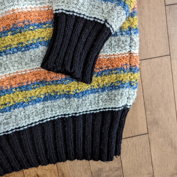 Boho Striped Cardigan Button-up Sweater - Picture 6 of 10